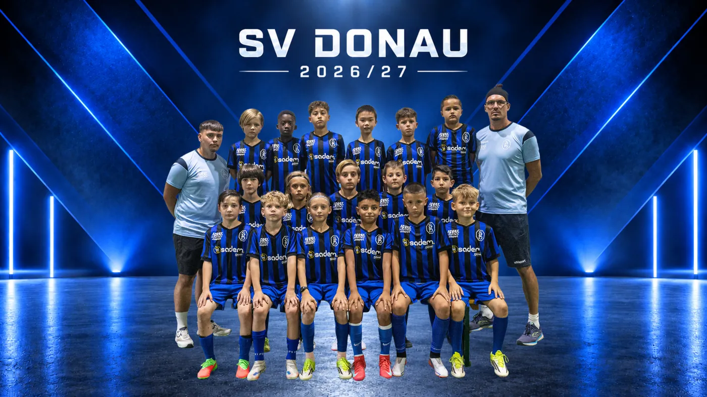 Mannschaftsfoto U10 des SV Donau, Saison 2026/27
