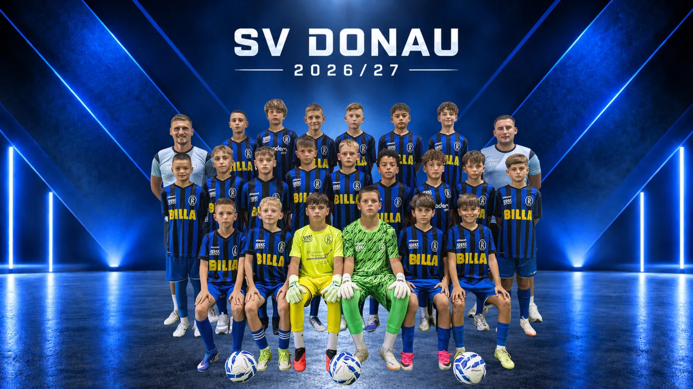 Mannschaftsfoto U12 des SV Donau, Saison 2026/27