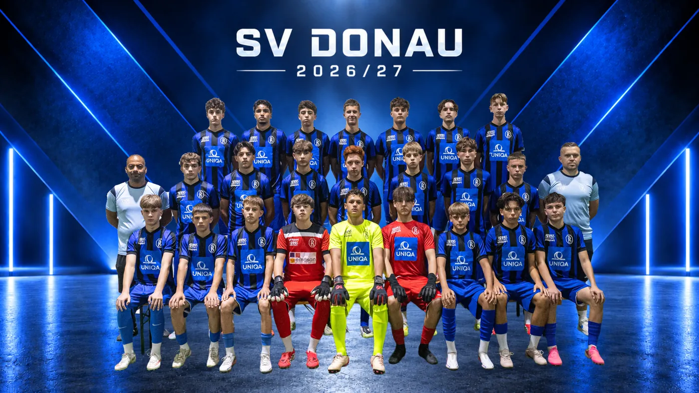 Mannschaftsfoto U16 des SV Donau, Saison 2026/27