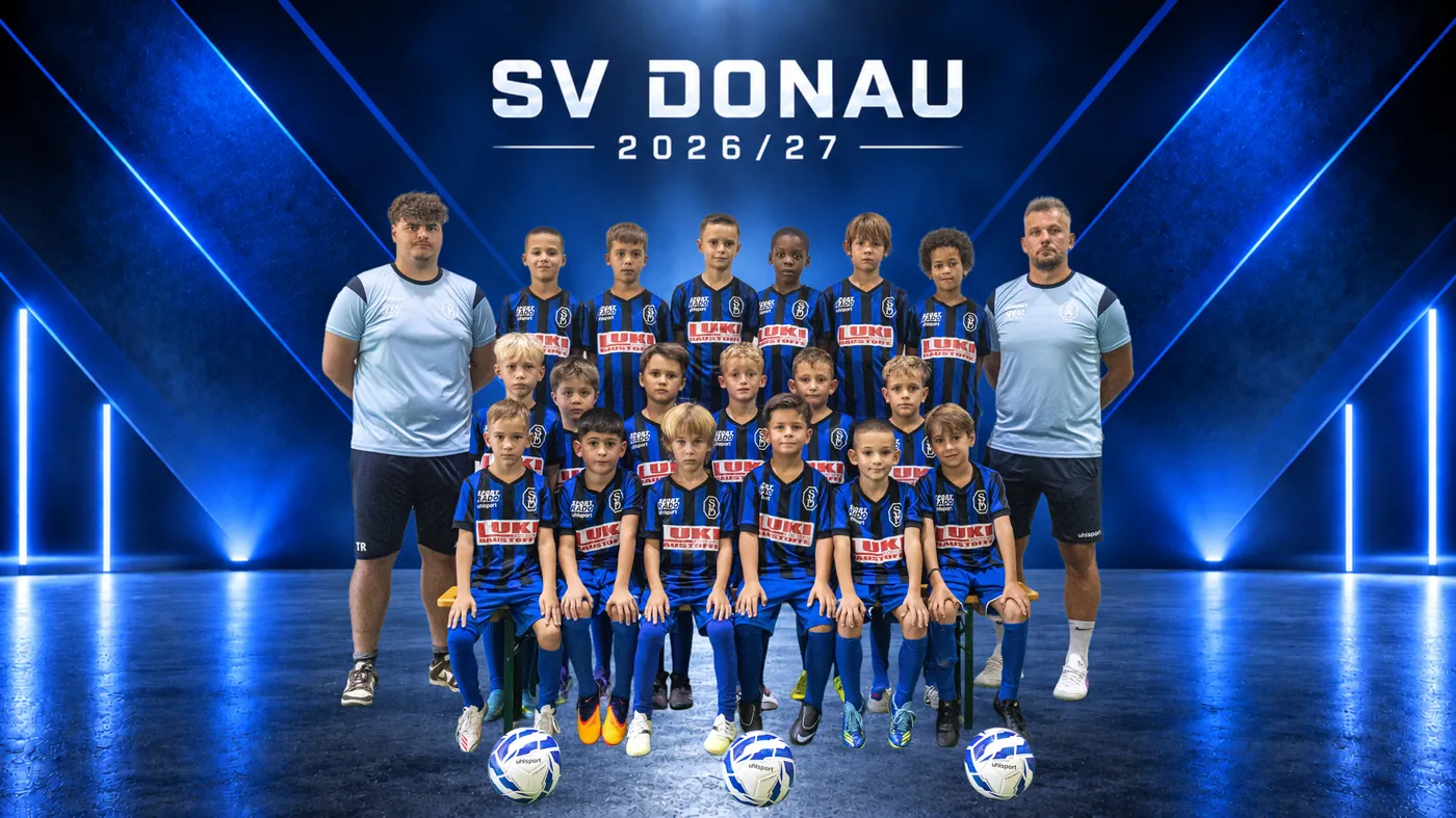 Mannschaftsfoto U8 des SV Donau, Saison 2026/27