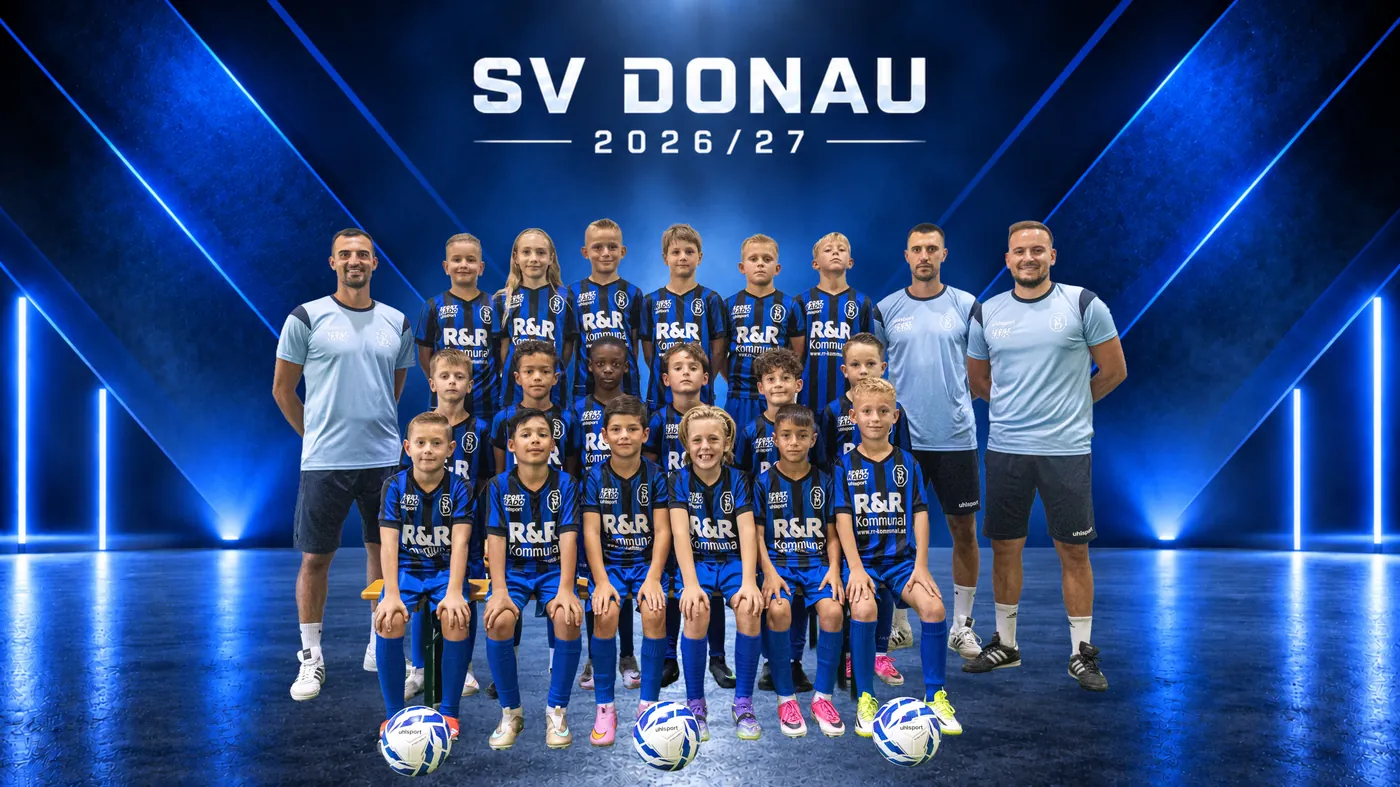 Mannschaftsfoto U9 des SV Donau, Saison 2026/27